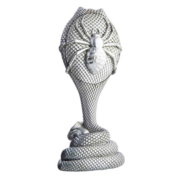 Silver rose and snake mirror - Picture 2 of 4